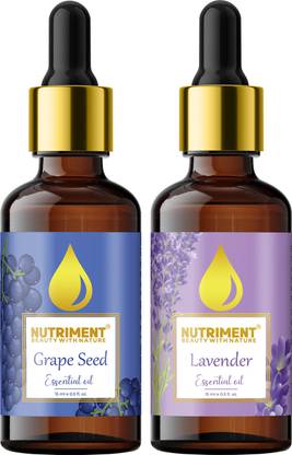 Nutriment Grape Seed and Lavender Essential Oil, 15ml each, PACK OF 2