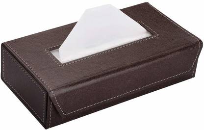 EMPICA Tissue Holder Box PU Leather For Office Home Car Vehicle Tissue Dispenser