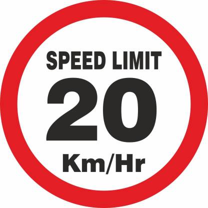 madhusigns Traffic Signboard- speed limit 20 km/hr signboard Emergency ...