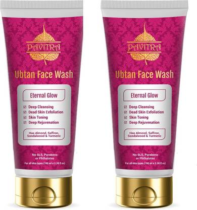 PavitraPlus Ubtan Glow Face wash with Almond, Saffron, Turmeric & Sandalwood Face Wash