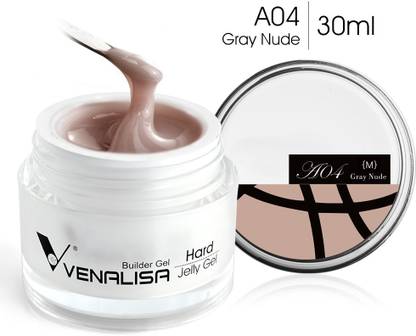 VENALISA 30ml Fast Dry LED & UV Extend Sculpture Nail Gel Hard Jelly Builder Gel nail gel Soak off UV Poly Nail Extension Gel (VEN-BG-30ml-A04)