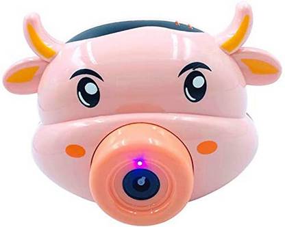 AZUS Camera Shaped Cow Bubble Blower with 2 Bubble Solutions Toy Bubble Maker