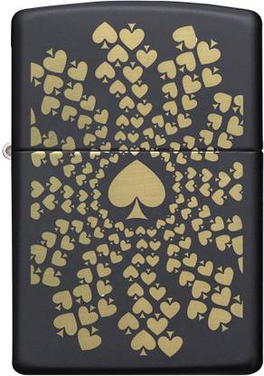 ZIPPO 218-090041 Spades Pattern Design Black Matte Pocket Lighter Pocket Lighter