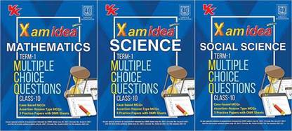 Xam Idea Mathematics + Science + Social Science MCQs CBSE Class 10 Book (For 2022 Exam)