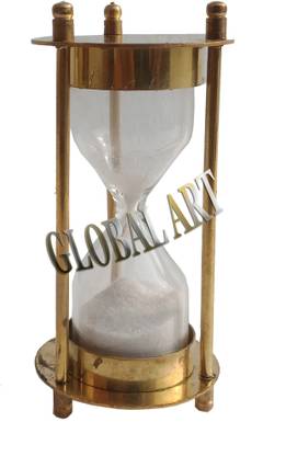 Simrah Hourglass Sand Timer Clock with Sparkling White Hour Glass Sandglass Clock Ideal for Exercise Tea Making Antique Nautical Décor Theme Height 6 Inches 5 Minutes Sand Clock Sand Clock