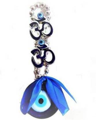 gandak OM Evil Eye for nazar battu blue for Car/Home/Shop/Offie/Gift Decorative Showpiece  -  15 cm