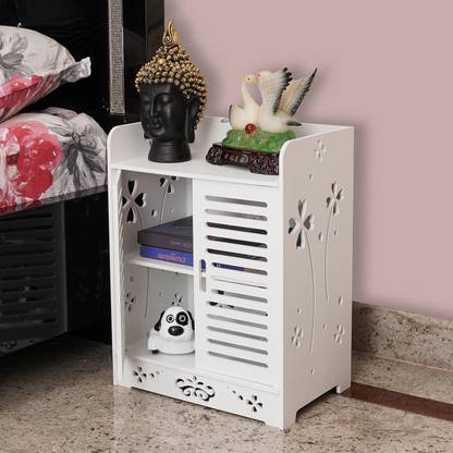 SS ARTS Bedroom Night Lamp Stand Engineered Wood Bedside Table