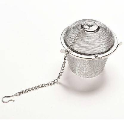 sarvopari mega mall Stainless Steel Small Net Mesh Style Easy Loose Leaves Green Tea Filter Pot Infuser Strainer Tea Strainer