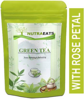 NutraEats Green Tea for Weight Loss | 100% Natural Green Loose Leaf Tea | Pure Green Tea with No Additives Unflavoured Green Tea Pouch Advanced (T1188) Unflavoured Green Tea Pouch