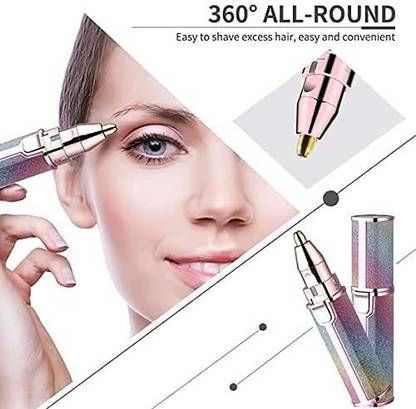 TANTELLO Portable 2 In 1 Flawless Eyebrow Remover and Pain less Hair Remover Eyebrow Thread