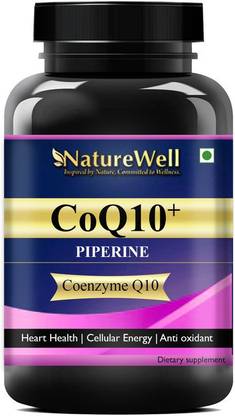 Naturewell Coenzyme (coq10) 120mg with Piperine 5mg for Energy Premium