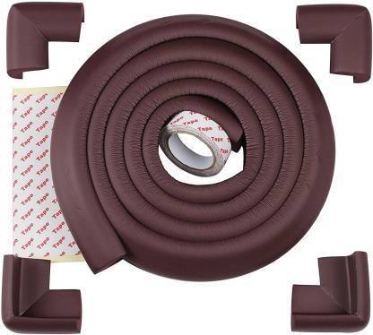 QUICKSHOP Corner & edge guard protector 2 metre strip for Baby safety proofing I Used on glass & Wooden Furniture, wall I 1 2meter Strip + 4 Pre Taped corner Guards I Extra Thick