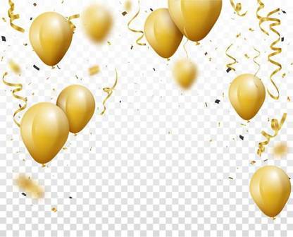 THE GUBARA CRAFT Solid METALLIC YELLOW 70 PCS Balloon