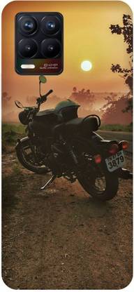 Zaplab Back Cover for Realme 8, RMX3085, Classic Royal enfield,Bullet Bike Printed Back Cover