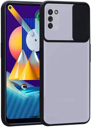 LINASO Back Cover for Samsung Galaxy M02s Camera Bump Protector Shutter Case Cover