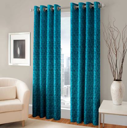 STAR DECOR 150 cm (5 ft) Polyester Room Darkening Window Curtain (Pack Of 2)