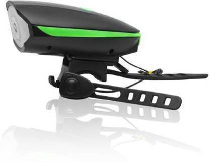 Schrodinger USB Rechargeable Bike Horn And Light 140 DB with Super Bright Light 3 Mode Bell LED Front Light