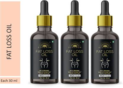 Desi Crew at burning oil for women fat loss oil for women/ belly fat reduce oil/ weight loss massage oil/ fat burner oil for women/ slimming oil/ weight loss oil 30 ml Pack of 3 Bottle 90 ml