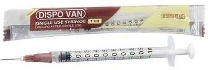 DISPOVAN HINDUSTAN SINGLE USE SYRINGE IN ( 1ML X 50PICS. ) Medical Needle