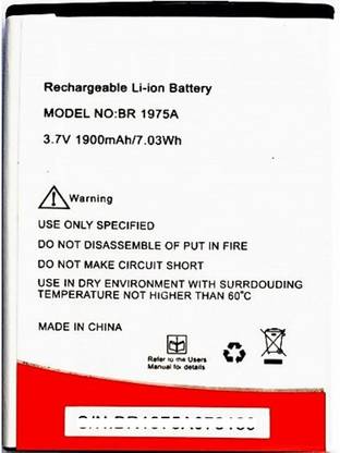 Welzone Mobile Battery For  INTEX Aqua Secure