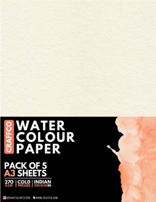 CRAFFCO Pioneer Textured A3 270 gsm Watercolor Paper
