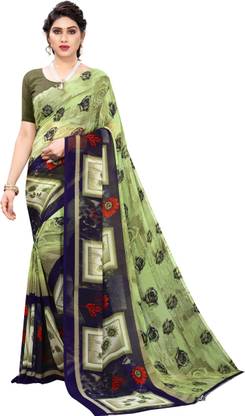 Floral Print Daily Wear Chiffon Saree