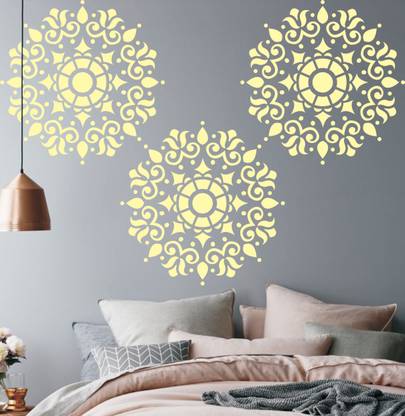 Nice Decor Diwali Rangoli designs DIY Reusable Wall Painting Stencil for Home Decoration Stencil Stencil