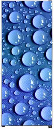 ArtCreative 61 cm Decorative Sky Blue Background Water Drops Beautiful Wall Fridge Sticker Poster Stylish (pvc vinyl multicolor) Self Adhesive Sticker