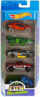 QWICK CLICK Hot Wheels City Vs Toxic Creatures 5 Car For Die-cast Vehicles 1:64 Scale the HW Basic Singles Mini Excellent Collections Toys