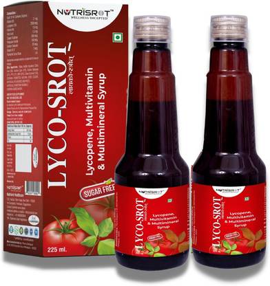 Nutrisrot Lyco-Srot Syrup with Lycopene, Vitamin B12 & Folic Acid in Mix Fruit Flavour