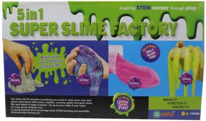 JMdSports 5 IN 1 Super Slime Factory Making Kit For Kids,Learn How To Make Your Favourite Slime In House