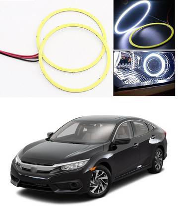 PRTEK White 70 MM Angel Eyes LED Halo Rings for Car Headlight Lamp Daytime Running Light COB P68 Car Fancy Lights