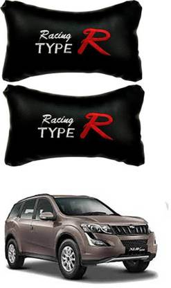 RONISH Black Leatherite Car Pillow Cushion for Mahindra