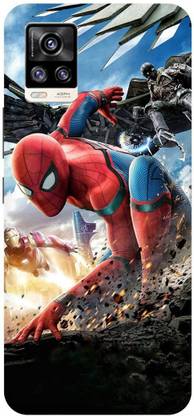 Bluvver Back Cover for Vivo V20, V2025, Printed Spiderman,Marvel Mobile Back Cover