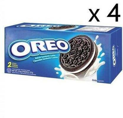 Mondelez International OREO CHOCOLATE SANDWICH COOKIES GIFT BOX 266GM(IMPORTED) PACK OF 4 Cream Sandwich Biscuit