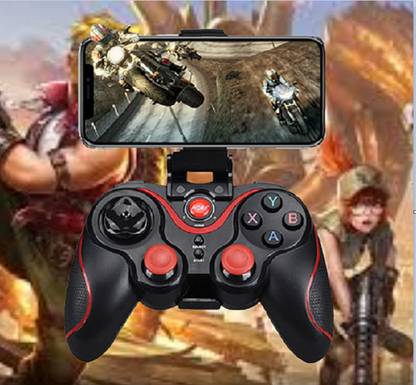 DWQ JOYSTICK WIRELESS GAMEPAD FOR ANDROID BLUETOOTH X3 MOBILE GAME CONTROLLER WITH BRACKET SUPPORT Support iOS/Android/Smart T.V./ PC PRO BLUETOOTH GAMEPAD COMPATIBLE SWITCH JOYSTICK BLACK 1PEICE  Joystick