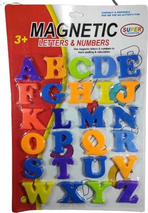 Raysx English A to Z Capital letter Colorful Magnetic Alphabet to Educate Kids in Fun Play & Learn | Toy for Preschool Learning, Spelling, Counting (26 Alphabets (Upper Case) | Material Type(s) Plastic| Set of 1| Multicolor| (Multicolor) (Multicolor)