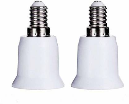 Ascension 2 E14 to E27 Screw Base Socket Lamp Holder Light Bulb Converter Adapter Plastic Light Socket