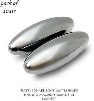 D INSTA ROCK Singing Magnets Rattlesnake Eggs Singing Buzzing Rattlesnake Eggs Child Hematite Magnets Singing Eggs Hematite Magnets (egg magnet) Fridge Magnet Pack of 2