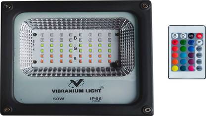 VIBRANIUM LIGHT 50 Watt Ultra Bright LED RGB (Red , Green , Blue) Flood Light Flood Light Outdoor Lamp