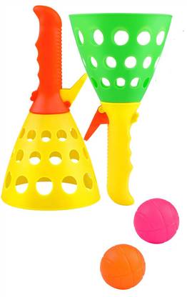SERVEUTTAM Launch and Catch Ball Game,Outdoor Handle Toys for Kids?Set of 2