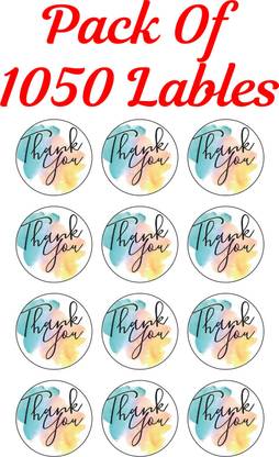 D2C Thank You Decorative Round Sticker Adhesive Labels Decal Seal Self Adhesive Paper Label