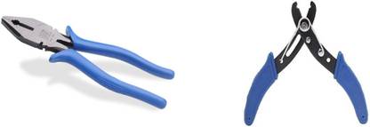 JELECTRICALS Combo Pack of Plass and Wire Cutter Round Nose Plier