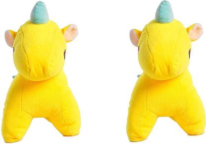 VMS VMSTOYS Stuff Soft Cute Yellow Unicorn (Size-30) Combo Pack of-2  - 26 cm