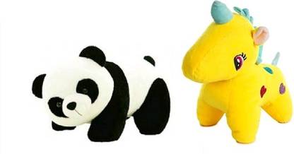 Champshade CUTE PANDA WITH YELLOW UNICORN SOFT TOYS/PLUSH TOYS/STUFFED ANIMALS/VALENTINE DAY GIFT/ BIRTHDAY GIFT/ ANIVERSSARY GIFT/ FOR BOYS/GIRLS/KIDS/BOYFRIEND/GIRLFRIEND/COMBO TOYS  - 25 cm