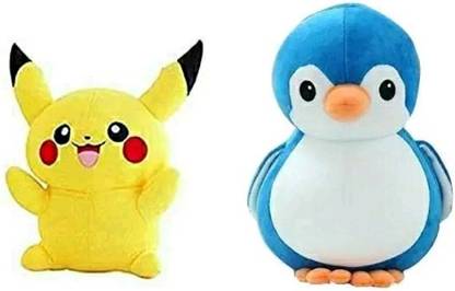 Champshade POKEMON PIKACHU AND BLUE PENGUIN SOFT TOYS/PLUSH TOYS/STUFFED ANIMALS/VALENTINE DAY GIFT/ BIRTHDAY GIFT/ ANIVERSSARY GIFT/ FOR BOYS/GIRLS/KIDS/BOYFRIEND/GIRLFRIEND/COMBO TOYS  - 25 cm