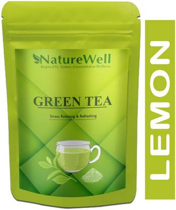 Naturewell Green Tea for Weight Loss | 100% Natural Green Loose Leaf Tea | Lemon Flavor Green Tea Pouch Advanced (T882) Green Tea Pouch
