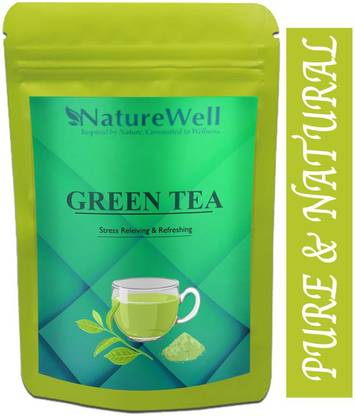 Naturewell Green Tea for Weight Loss | 100% Natural Green Loose Leaf Tea | Pure Green Tea with No Additives Unflavoured Green Tea Pouch Advanced (T1066) Green Tea Pouch