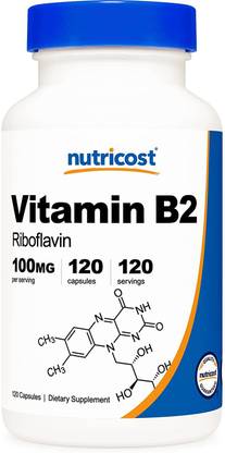 Nutricost Vitamin B2 (Riboflavin) 100mg
