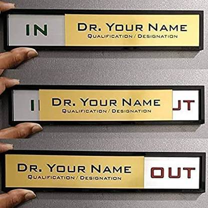 UNIQUE ADS MEDIA Steel Professional Name Plate